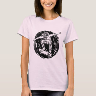 Legendary Skater Doing Mid-Air Skateboarding T-Shirt