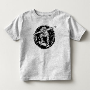 Legendary Skater Doing Mid-Air Skateboarding Toddler T-Shirt