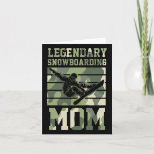 Legendary Snowboarding Mom 80s Retro Snowboarder  Card