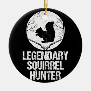Legendary Squirrel Hunter Ceramic Tree Decoration