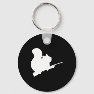 Legendary Squirrel Hunting Fight Byck Design Pelle Key Ring