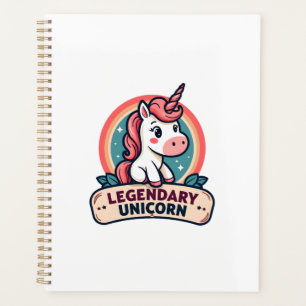 Legendary Unicorn Vintage Retro Cartoon Vector Des Planner