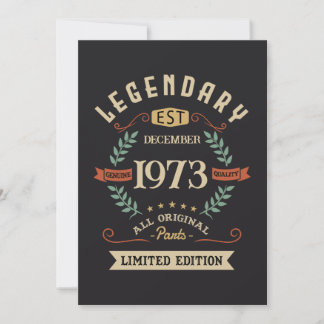 Legendary Vintage Birthday Gift Invitation