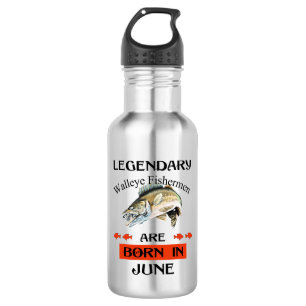 Legendary Walleye Fishermen Are Born in June 532 Ml Water Bottle