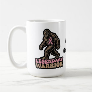 Legendary Warrior Bigfoot Pink Ribbon Awareness Coffee Mug