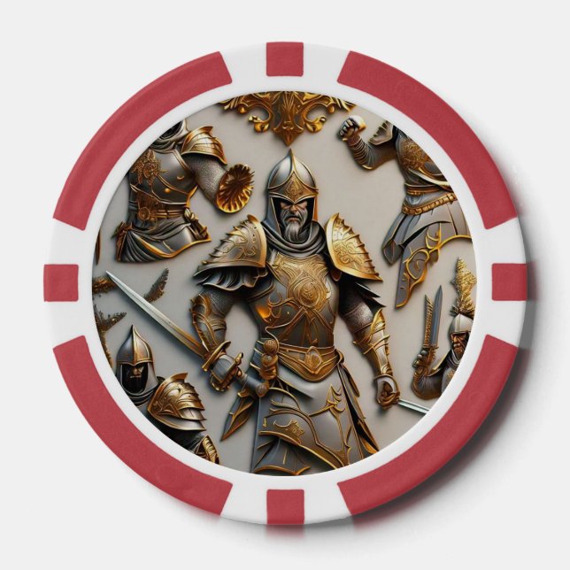 "Legendary Warriors" Poker Chips (Front)