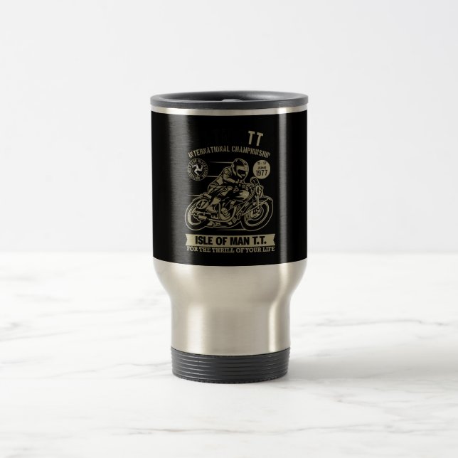 Legendary With Motorcycle Racing Art Gift Travel Mug (Center)