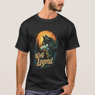 Legendary Wolf Moonlit Wolf Legend Graphic T-Shirt