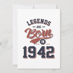 Legends Are Born in 1942 Birthday Gift Thank You Card