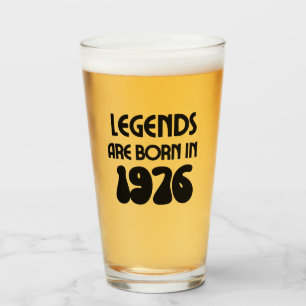 Legends Are Born In 1976 Glass Cup