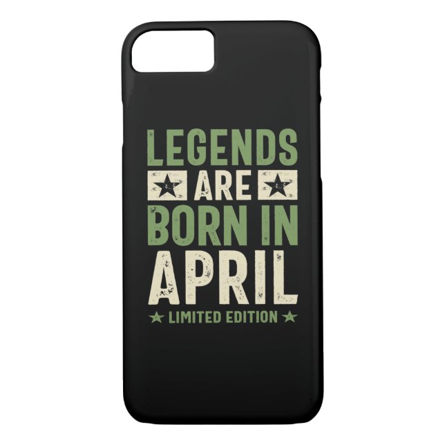 Legends are Born in April - April Birthday Case-Mate iPhone Case (Back)