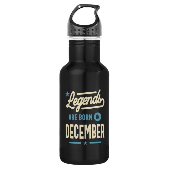 Legends are Born in December - December Birthday 532 Ml Water Bottle (Front)