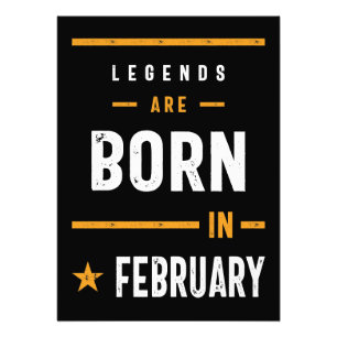 Legends Are Born In February Photo Print
