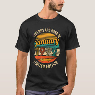 Legends Are Born In January 1992 30Th Birthday T-Shirt