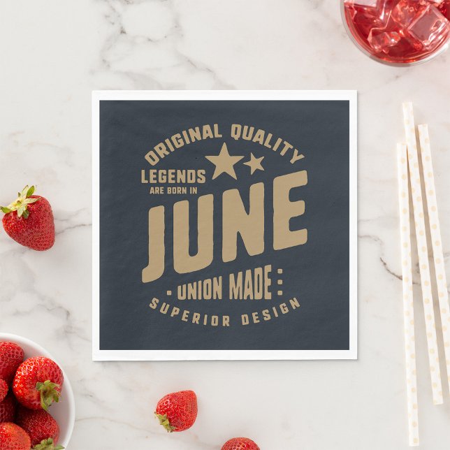 Legends Are Born in June Original Quality Napkin (Creator Uploaded)