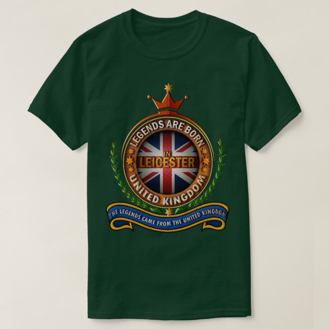 legends are born in Leicester T-Shirt (Design Front)