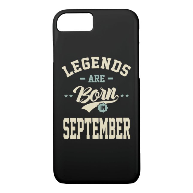 Legends are Born in September - September Birthday Case-Mate iPhone Case (Back)