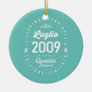 Legends Born In July 2009 13th Birthday 13 Years Ceramic Tree Decoration