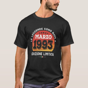 Legends Born In March 1993 29Th Birthday 29 Years T-Shirt