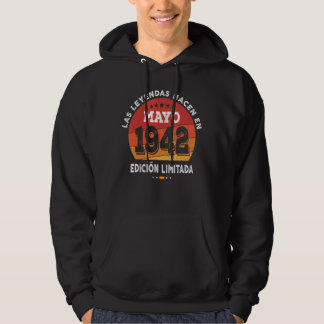 Legends Born In May 1942 80th Birthday 80 Years Ol Hoodie