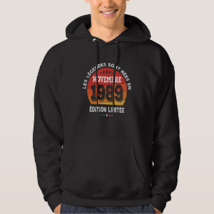Legends Born In November 1989 33th Birthday 33 Yea Hoodie