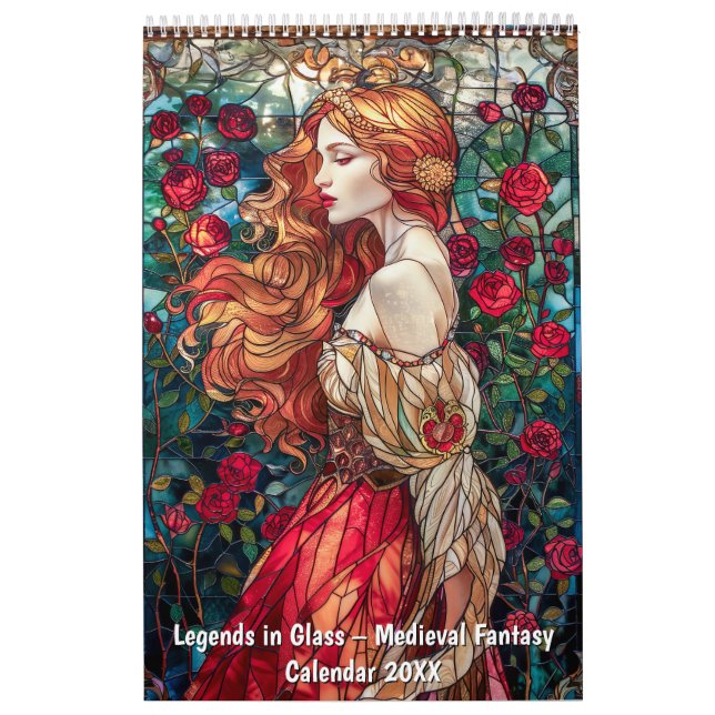Legends in Glass – Mediaeval Fantasy Calendar 2026 (Cover)