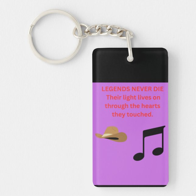LEGENDS NEVER DIE KEY RING (Front)
