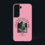 Legends Never Die - The White Lotus Samsung Galaxy Case<br><div class="desc">Celebrate the iconic spirit of The White Lotus with this officially licensed "Legends Never Die" design. Featuring a striking black-and-white Tanya McQuoid portrait framed by bold typography and accented with a delicate pink lotus, this artwork captures timeless elegance and undeniable charisma. Perfect for fans who want to honour unforgettable characters...</div>