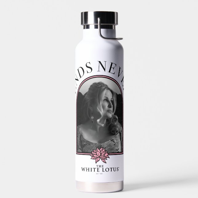 Legends Never Die - The White Lotus Water Bottle (Left)