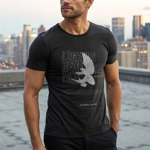 LEGENDS NEVER FALL Eagle T-Shirt – Savage Motivati Tri-Blend Shirt