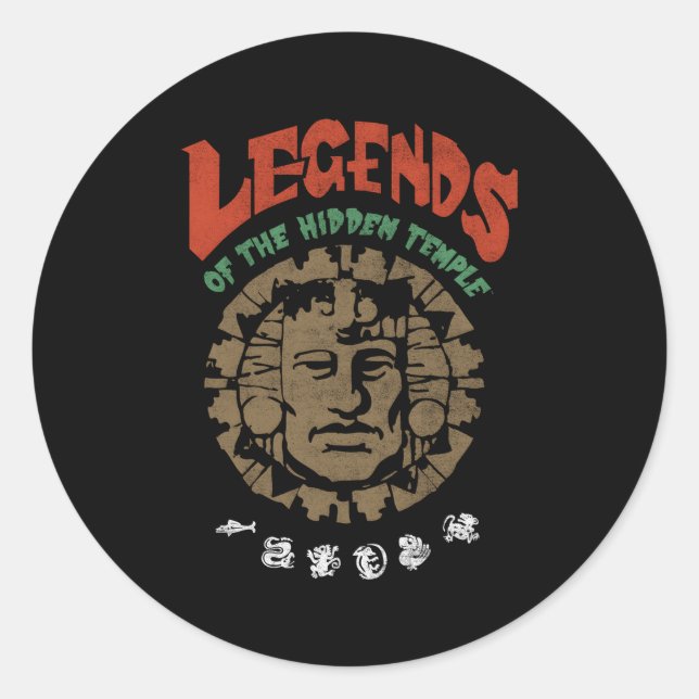 Legends Of The Hidden Temple Classic Round Sticker (Front)