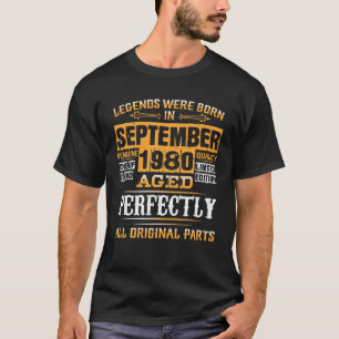 Legends September 1980 40th Birthday Gifts For 40  T-Shirt