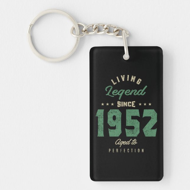Legends Since 1952 Birthday Gift Key Ring (Front)