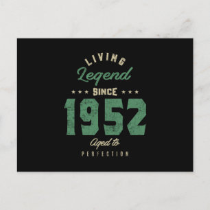 Legends Since 1952 Birthday Gift Postcard