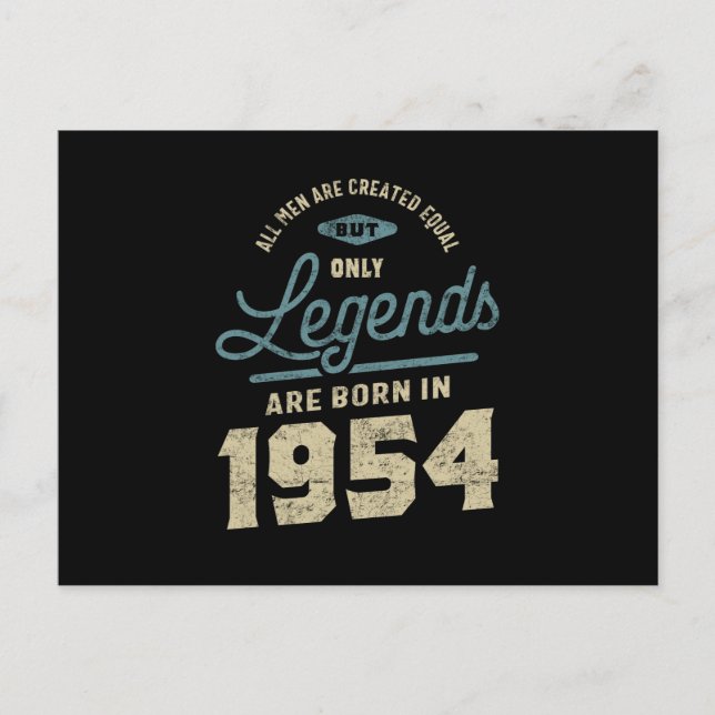 Legends Since 1954 Birthday Gift Postcard (Front)