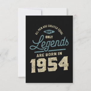 Legends Since 1954 Birthday Gift RSVP Card