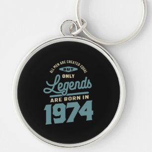 Legends Since 1974 Birthday Gift Key Ring