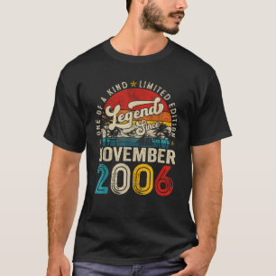 Legends Since November 2006 Vintage Retro 18th Bir T-Shirt