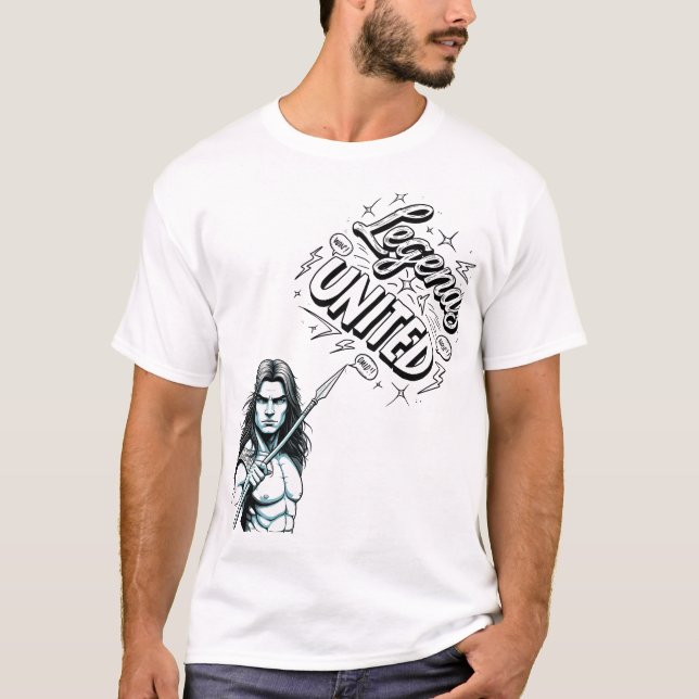 Legends United Men's Basic T-Shirt 🪖👕 (Front)