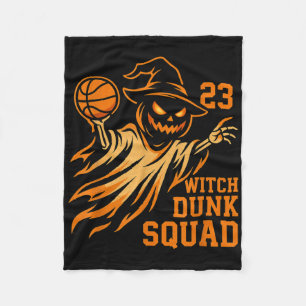 Legends Wear 23 Halloween Witch Dunk Squad Basketb Fleece Blanket