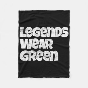 Legends Wear Green Spirit Wear Team Game Colour Wa Fleece Blanket