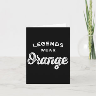 Legends Wear Orange Team Spirit Game Gear Colour W Card
