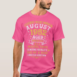 Legends Were Born In August 1952 70 Years Old 70th T-Shirt