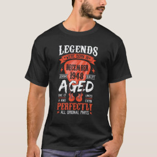 Legends Were Born In December 1948  Guitar Pick Gu T-Shirt