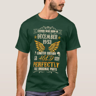 Legends Were Born in December 1953 - Rock Biker 69 T-Shirt