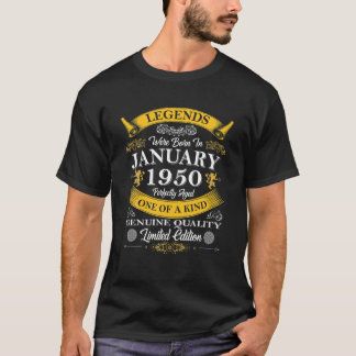 Legends Were Born In January 1950 72Nd Birthday Gi T-Shirt