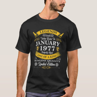 Legends Were Born In January 1977 45Th Birthday Gi T-Shirt