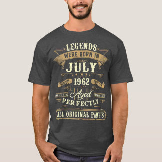 Legends Were Born In July 1962 60th Birthday 60 Ye T-Shirt