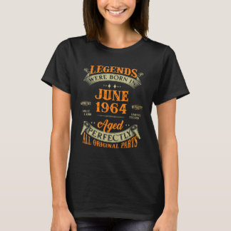 Legends Were Born In June 1964 59th Birthday T-Shirt