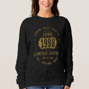 Legends Were Born In June 1998  Vintage 24th Birth Sweatshirt